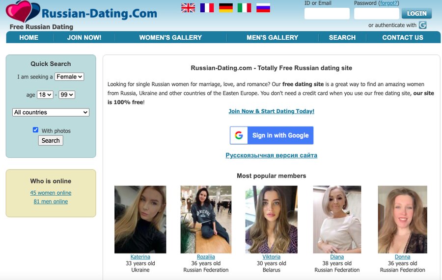 Russian and Ukrainian Dating Site Reviews