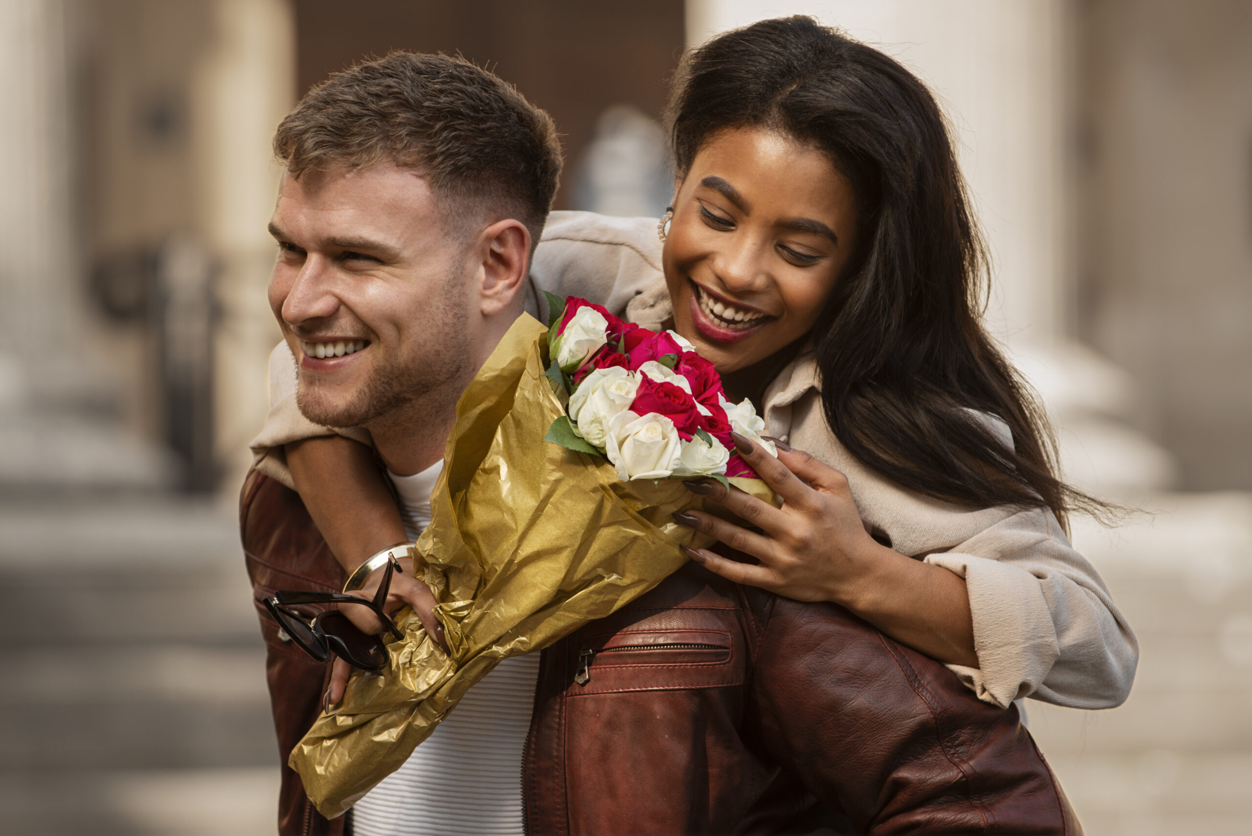 diverse couples in love