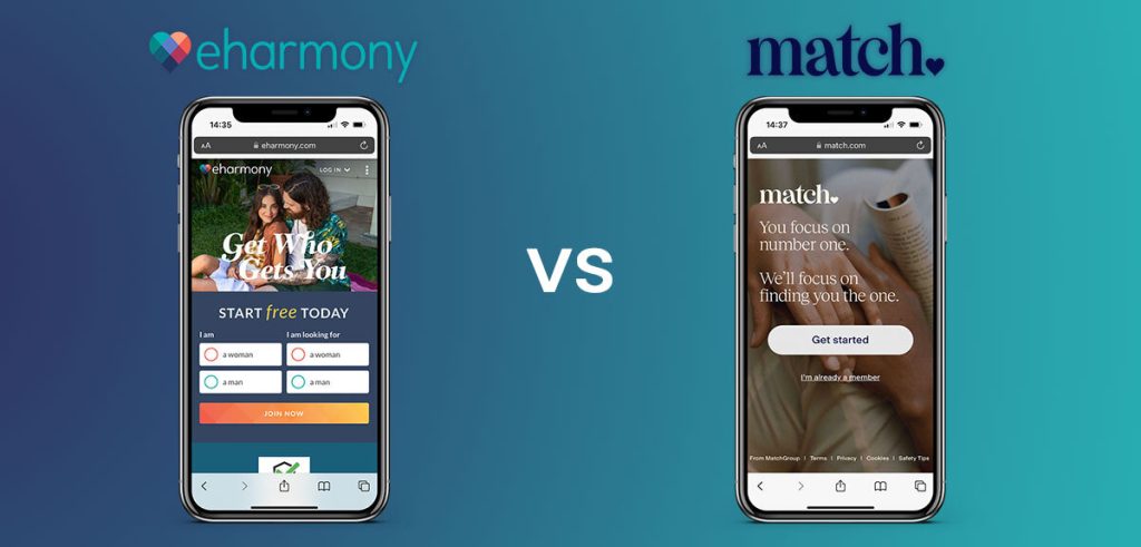 eHarmony vs Match.com in 2025