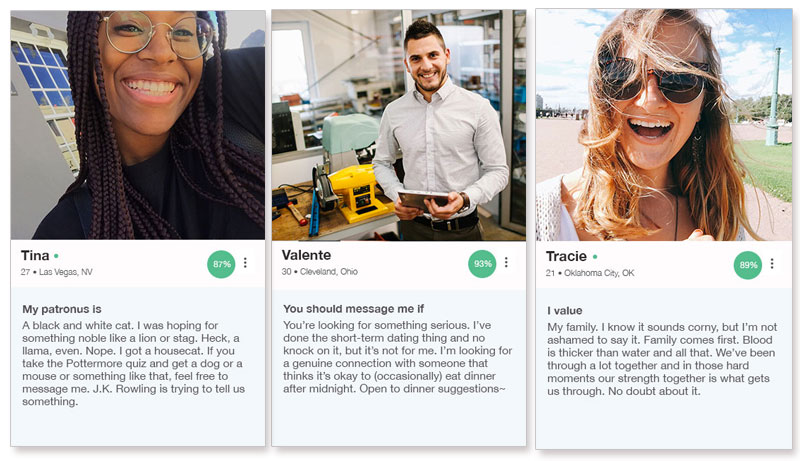 Generic Dating Profile Questions
